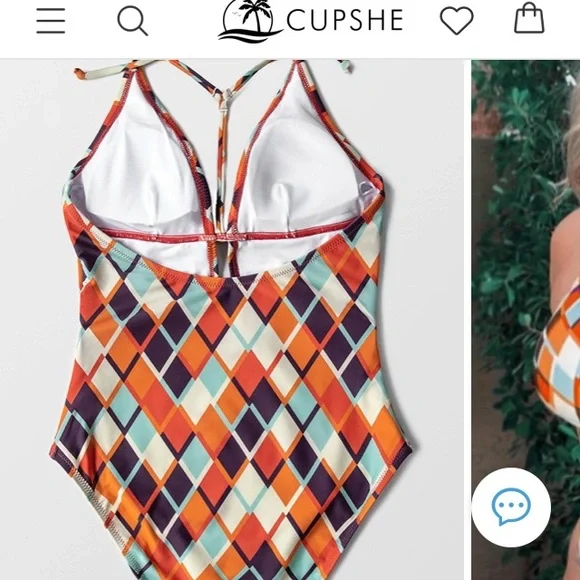 New Vintage Style one piece bathing suit Size Large - Picture 7 of 7